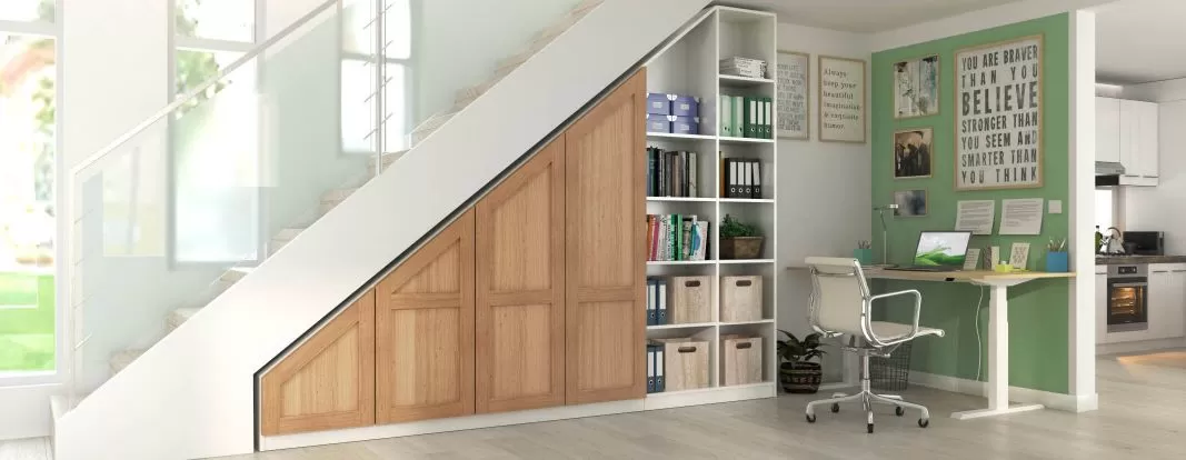 Custom wardrobe with side slope