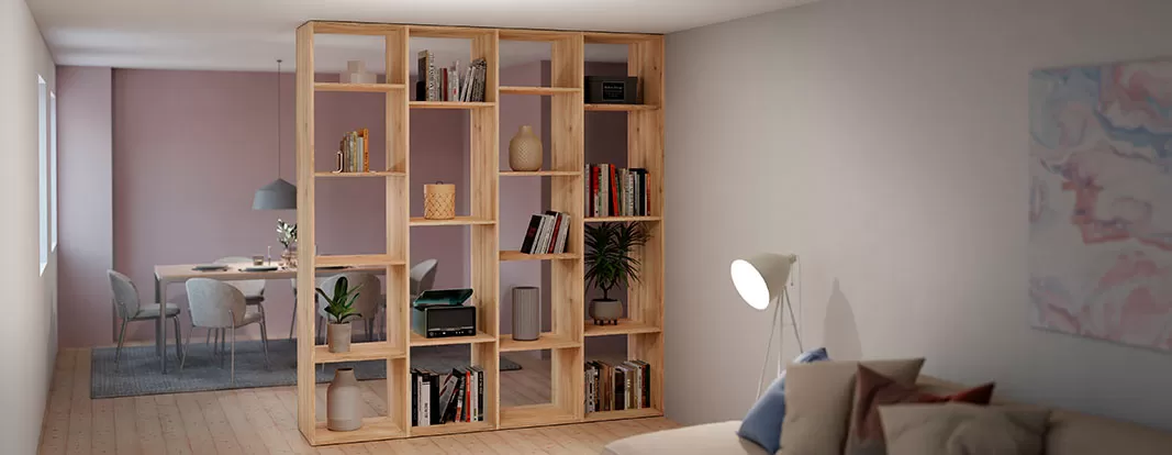 Shelf as room divider