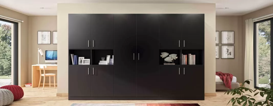 Custom sliding door wardrobe in the pantry with sliding door