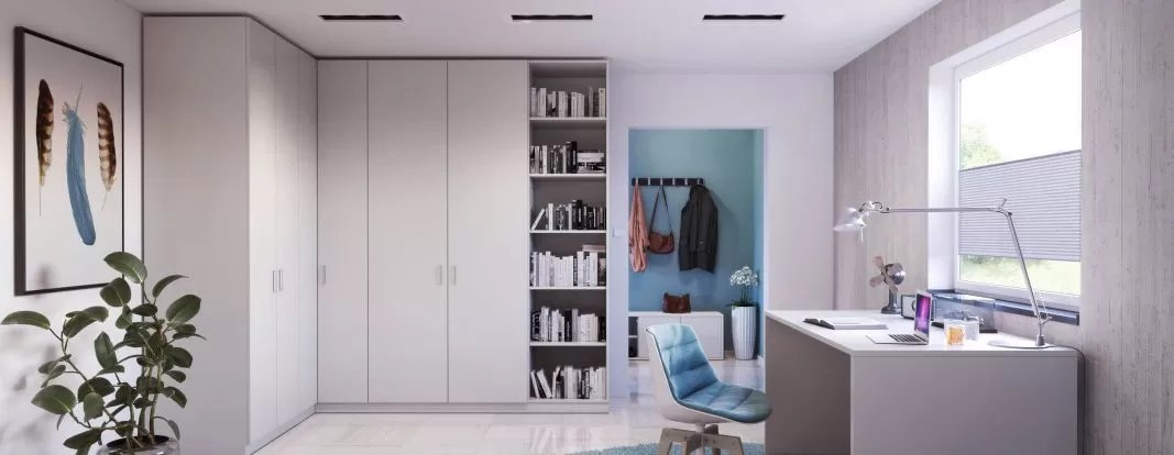 Hjørneskab i hvid højglans